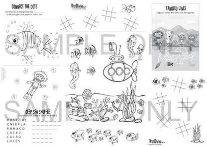 A3 Water Kids Menu Paper Placemats (360 placemats) - Image 2