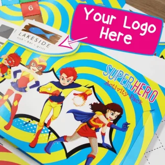 Logo Branded Superhero Premium Activity Packs (100)